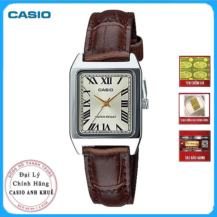 Đồng Hồ Nữ Chính Hãng Casio LTP-V007L-9BUDF Dây Da
