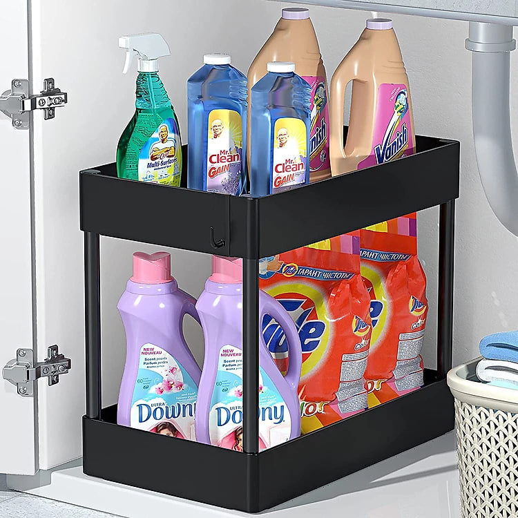 KỆ SẮT 2 TẦNG ĐA NĂNG, KỆ ĐỂ GIA VỊ NHÀ BẾP, GIÁ ĐỂ ĐỒ DÙNG NHÀ TẮM