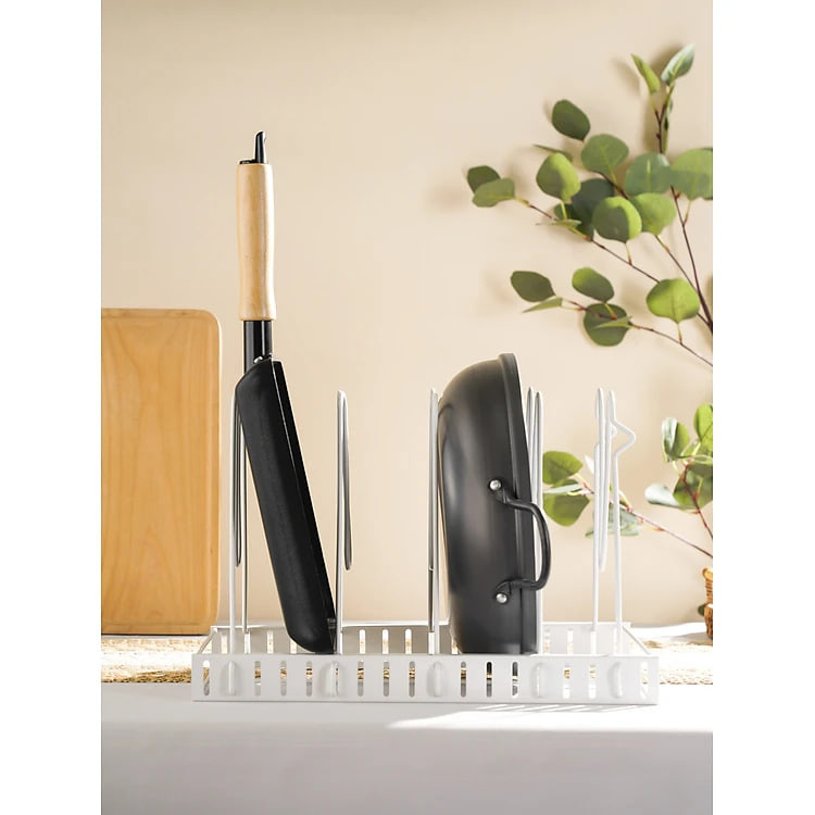 Kệ để nắp nồi, chảo,dụng cụ nhà bếp nhiều tầng. Phân phối bởi Cobi Home.