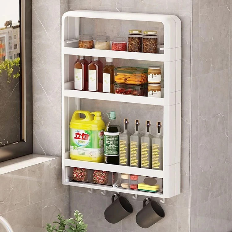 Kệ Đựng Gia Vị, Kệ Để Đồ Nhà Bếp, Kệ Để Đồ Dùng Nhà Bếp Gắn Tường Tiện Dụng Kệ Treo Tường Đựng Lọ Gia Vị Và Gia Vị Đa Chức Năng - HÀNG CHÍNH HÃNG MINIIN