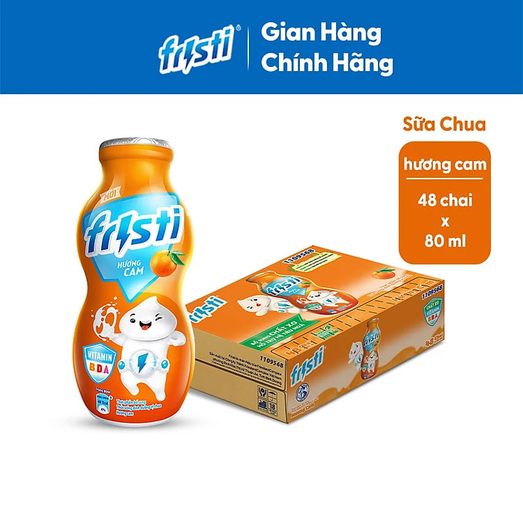 Thùng Fristi Hương Cam 48x80ml