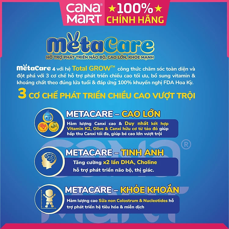Thừng sữa nước Nutricare Metacare ECO giúp trẻ phát triển toàn diện (180ml)