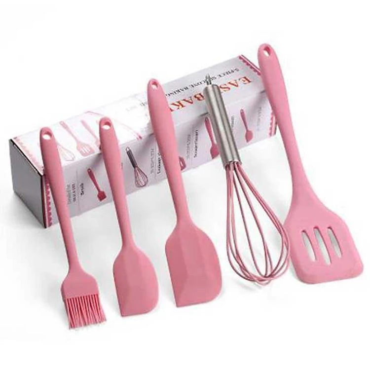 BỘ DỤNG CỤ NHÀ BẾP, LÀM BÁNH 5 MÓN SILICON CHỊU NHIỆT -  PHÙ HỢP CHO MỌI GIA ĐÌNH & TIỆM BÁNH CHUYÊN NGHIỆP