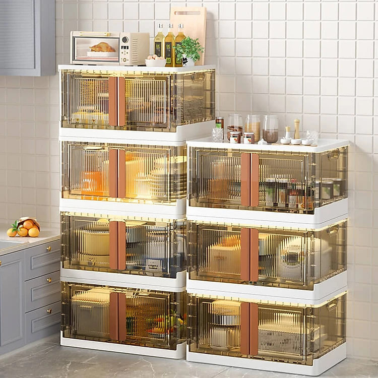 Kệ Hộp Đựng Đồ Lớn, Thùng Đựng Đồ 2 Cánh Cửa Đa Năng Có Bánh Xe - HÀNG ĐẸP VANDO