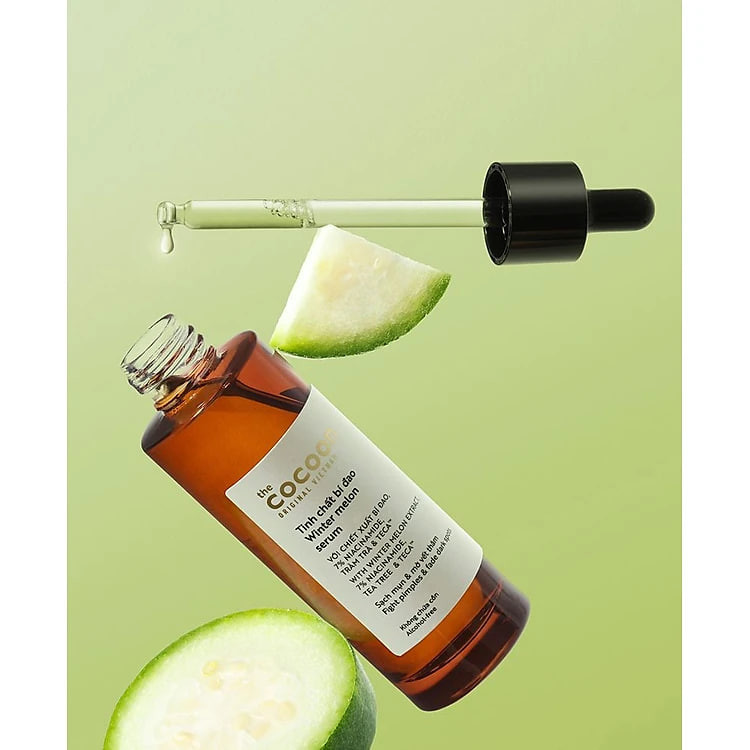 Tinh chất bí đao 7% Niacinamide giúp giảm mụn, mờ vết thâm Cocoon 70ml