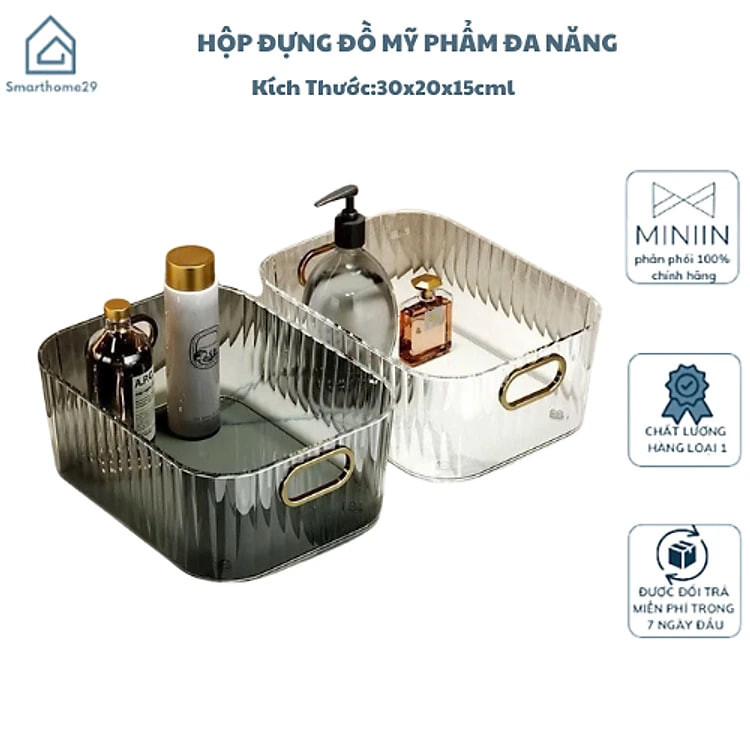 Khay Đựng Đồ Mỹ Phẩm Đa Năng, Hộp Lưu Trữ Để Bàn Trang Điểm Tiết Kiệm Không Gian - HÀNG CHÍNH HÃNG MINIIN