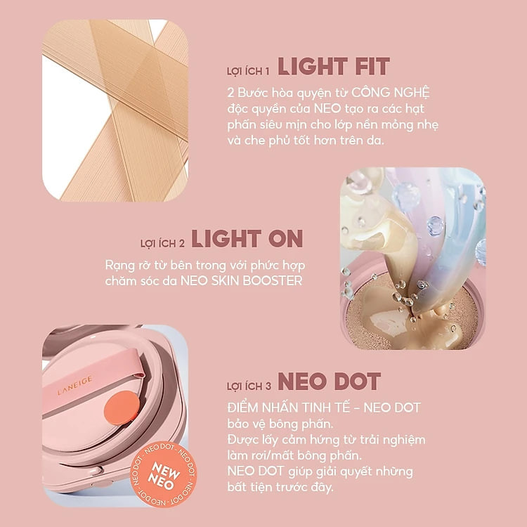 [THẾ HỆ MỚI] Phấn Nước Căng Bóng 24H LANEIGE NEO Cushion Glow 15g