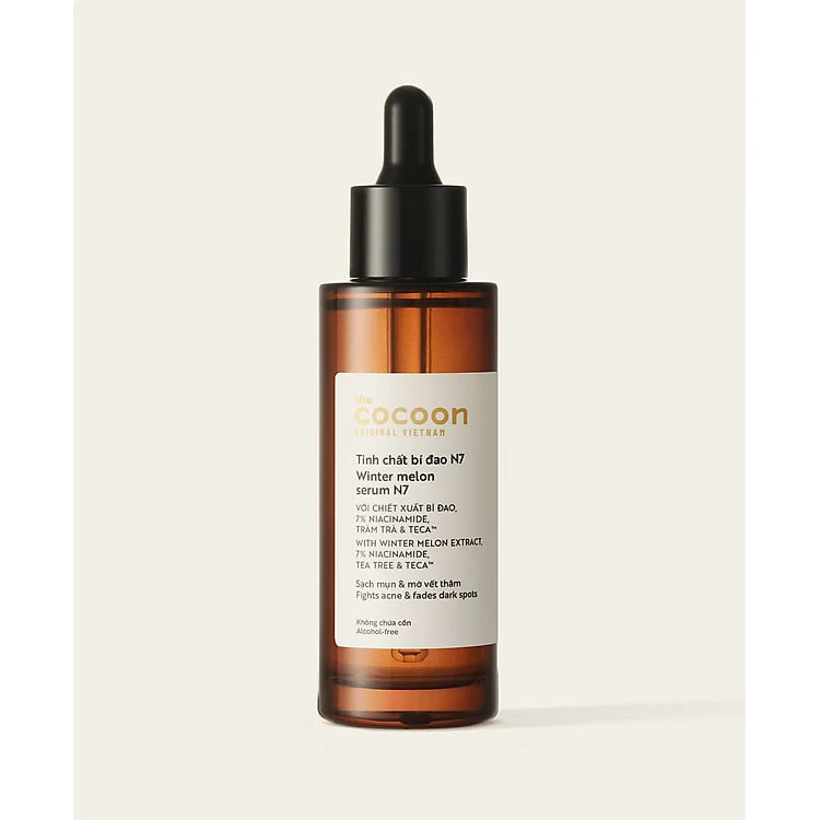 Tinh chất bí đao 7% Niacinamide giúp giảm mụn, mờ vết thâm Cocoon 70ml
