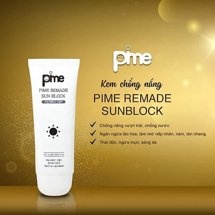 Kem chống nắng trắng da Pime Remade Sun Block