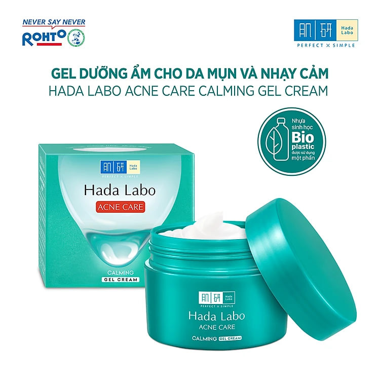 Kem dưỡng ẩm cho da mụn, nhạy cảm Hada Labo dạng gel Acne Care Calming Gel Cream 50g