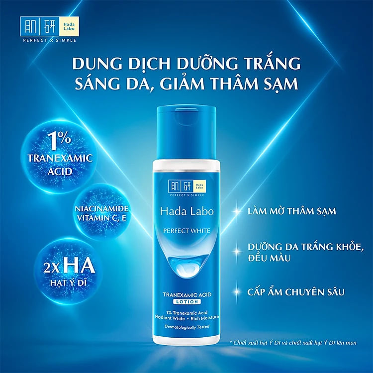 Dung dịch dưỡng trắng da tối ưu Hada Labo Perfect White Tranexamic Acid Lotion 170ml