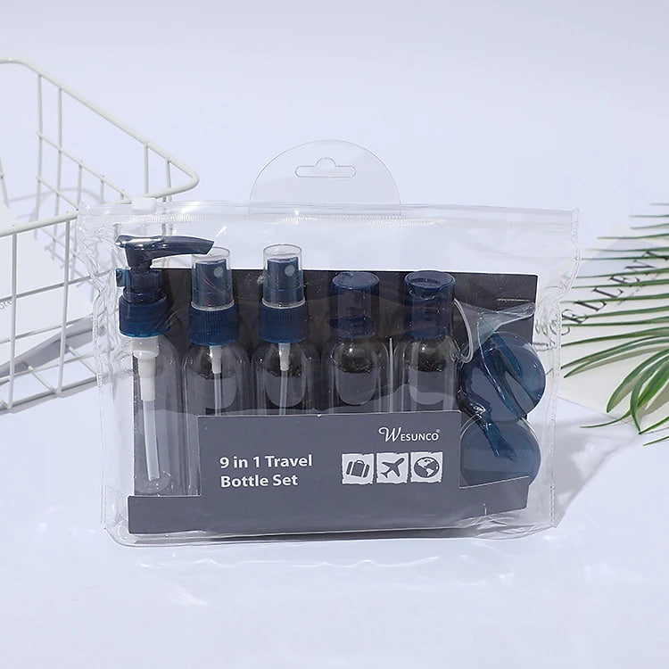 Bộ chiết mỹ phẩm du lịch 9 món Set chiết mỹ phẩm mini 9 món tiện lợi Bộ chiết du lịch xanh mint – Nhỏ gọn, xinh xắn, chuẩn xách tay