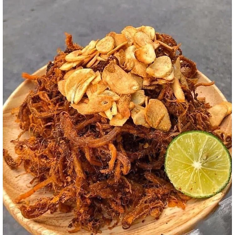 Khô heo cháy tỏi /Thượng hạng /Đồ ăn vặt VƯỜN XANH SẠCH /HỦ 200GRAM/loại ngon
