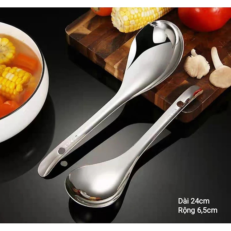 Vá Múc Cơm Inox - Muỗng muôi múc cơm, bới xới cơm. Dụng cụ nhà bếp thiết yếu mọi gia đình. Vá cơm INOX dễ sử dụng, vệ sinh AN TOÀN CHO SỨC KHOẺ