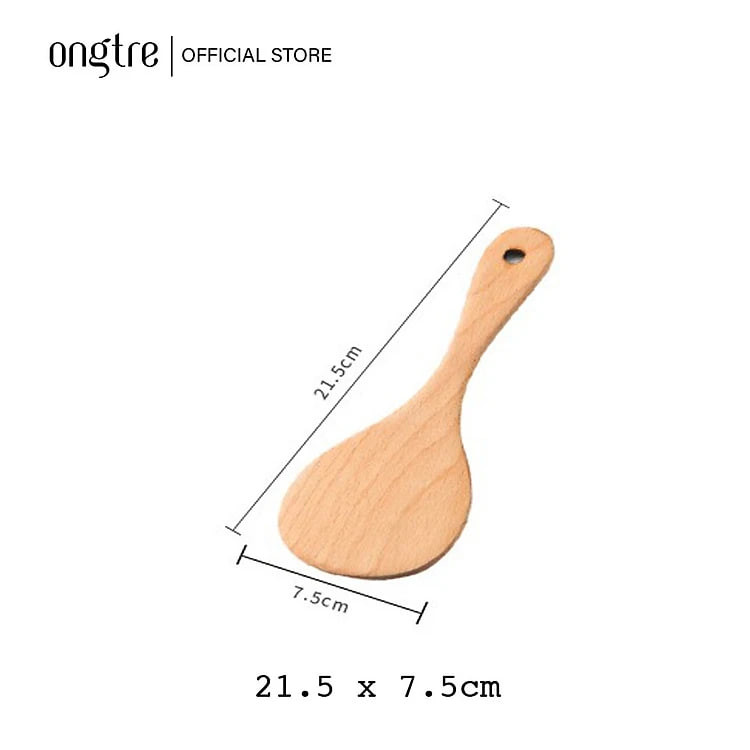 Bộ dụng cụ nhà bếp: Muôi (Muỗng) gỗ Sồi tự nhiên cao cấp | ongtre (Vietnam)