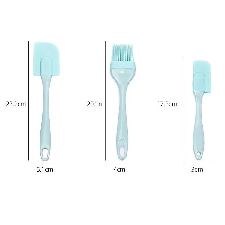 Bộ 3 dụng cụ làm bánh nấu ăn nhà bếp chất liệu silicon chịu nhiệt cao cấp