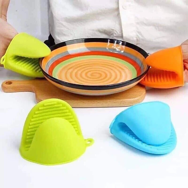 Cặp nhấc xoong nồi silicon mỏ vịt chịu nhiệt cao có móc treo tiện dụng cho nhà bếp – Dụng cụ bắt xoong nồi, đồ nóng bằng silicon nhỏ gọn tiện dụng