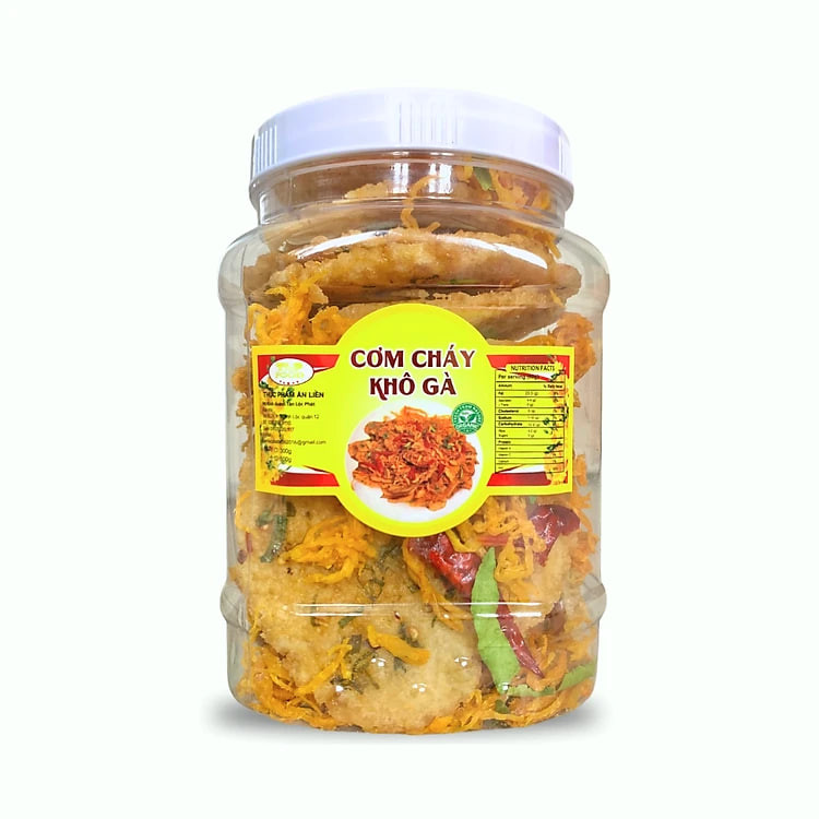 CƠM CHÁY LẮC KHÔ GÀ TÂN LỘC PHÁT COMBO 1KG - MỖI HŨ 500G