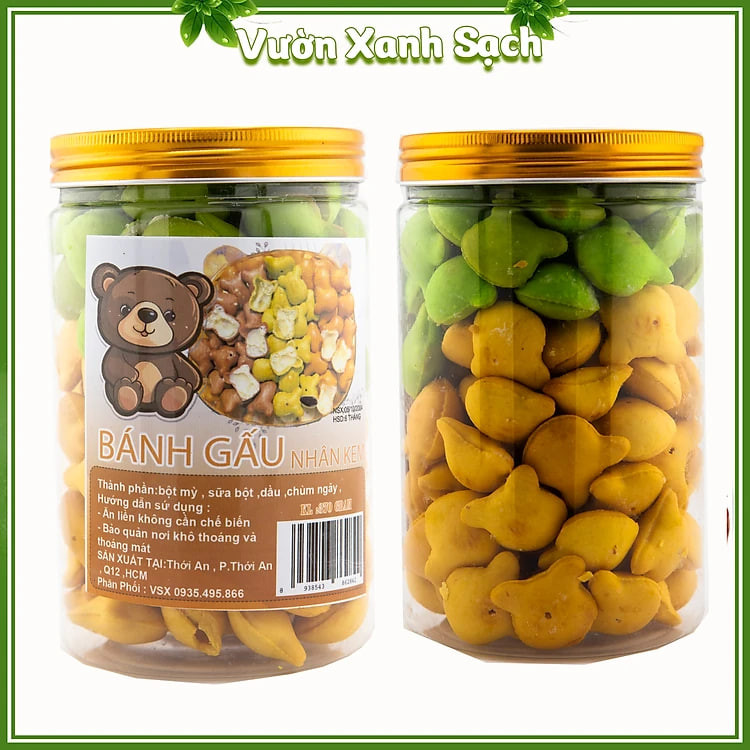 Bánh gấu nhân kem /đồ ăn vặt/mix vị/chùm ngây/truyền thống