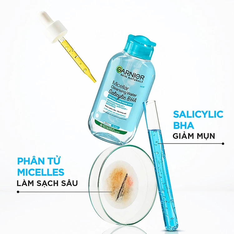 Nước Tẩy Trang Garnier Micellar Cleansing Water Salicylic BHA 400ml