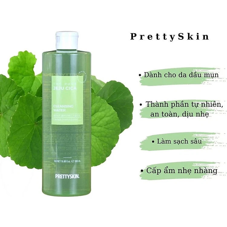 Nước tẩy trang The Pure Jeju Cica Prettyskin 500ml