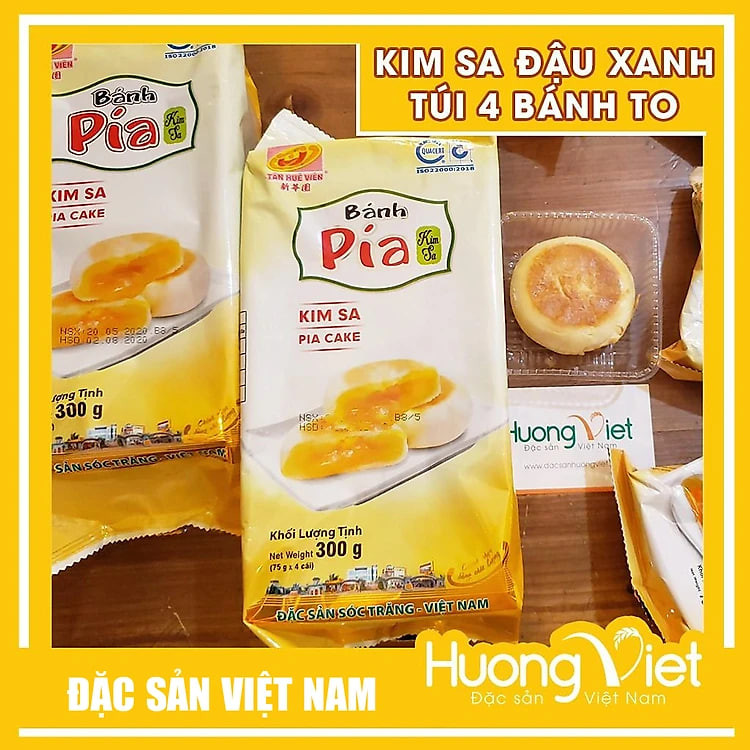 Bánh pía kim sa Tân Huê Viên trứng muối tan chảy 10 vị bánh pía Sóc Trăng mini, bánh kẹo ăn vặt