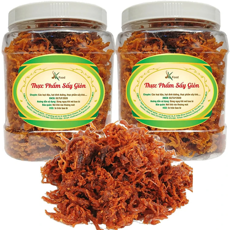 Combo 2 Hũ Khô Bò Dạng Sợi Thương Hiệu SK FOOD- Mỗi Hũ 300G