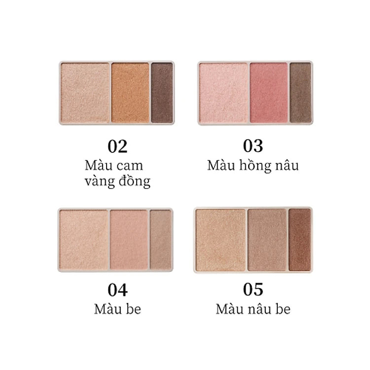 PHẤN MẮT HỮU CƠ 3 TRONG 1 - naturaglacé EYE COLOR PALETTE