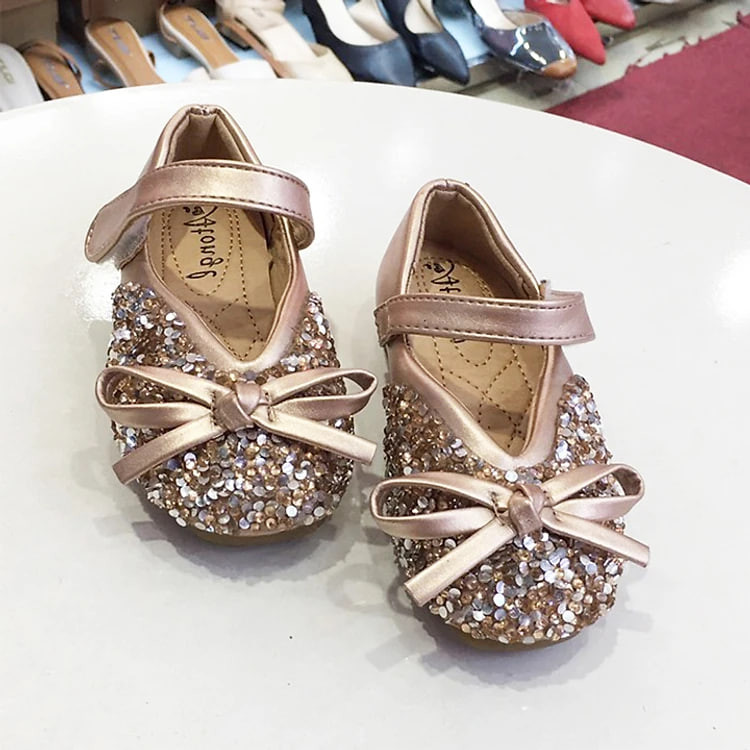 Giày công chúa cho bé gái Giày Sequins Mùa Thu Mới Chống Trượt Mềm giày Bé Gái Trẻ Em 21614
