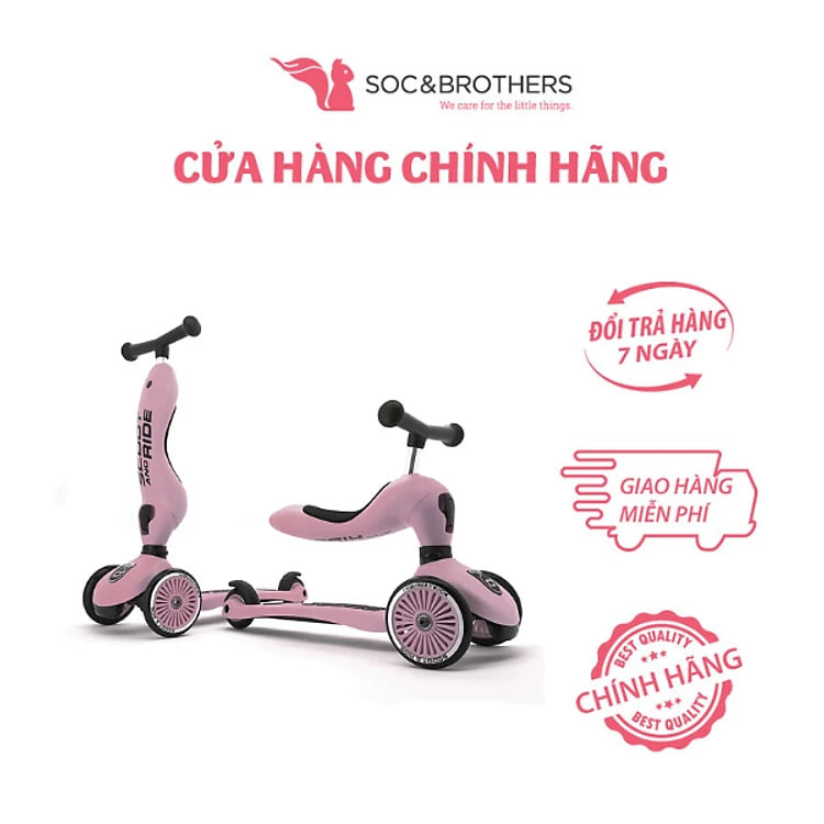 Xe scooter trẻ em Scoot and Ride Highwaykick 1 - Màu Rose