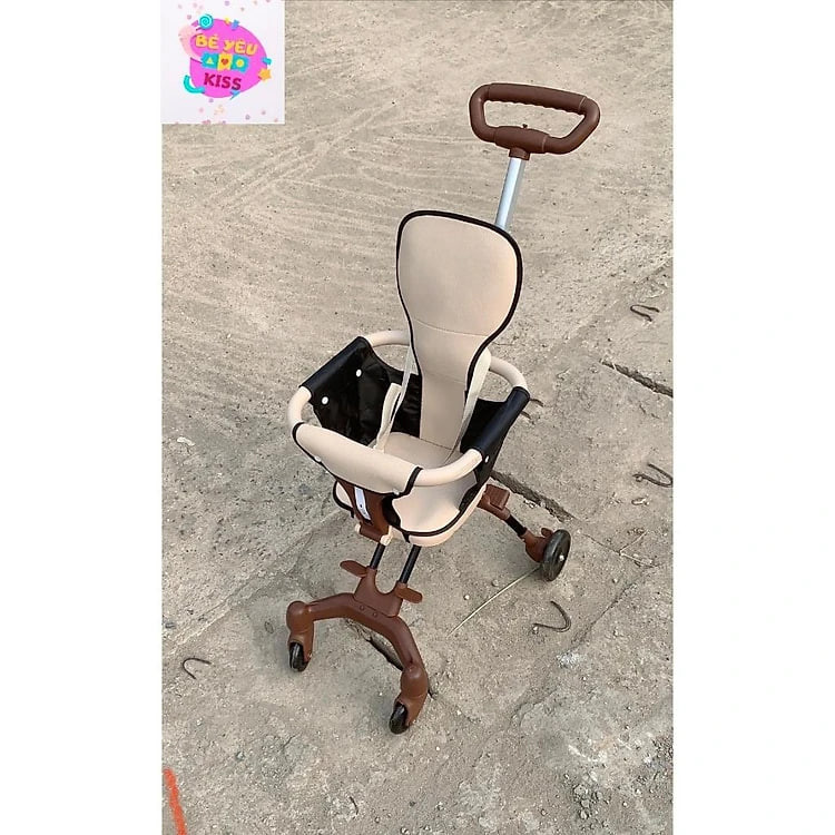 Xe Đẩy gấp gọn Màu vàng , Nâu, Xe đẩy Siêu Thị Cho bé Đảo 2 chiều tiện lợi nhiều màu sắc siêu dễ thương . TVTV