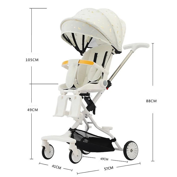 Xe đẩy cho bé 2 chiều có thể gấp gọn linh hoạt,chịu lực trên 50kg ,3 tư thế ngả sâu có giảm sóc cho bé yêu
