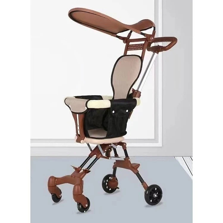 Xe Đẩy gấp gọn Màu vàng , Nâu, Xe đẩy Siêu Thị Cho bé Đảo 2 chiều tiện lợi nhiều màu sắc siêu dễ thương . TVTV