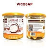 Dừa sáp sấy giòn cao cấp VICOSAP ít đường đồ ăn vặt healthy đặc sản Trà Vinh hộp 50gr