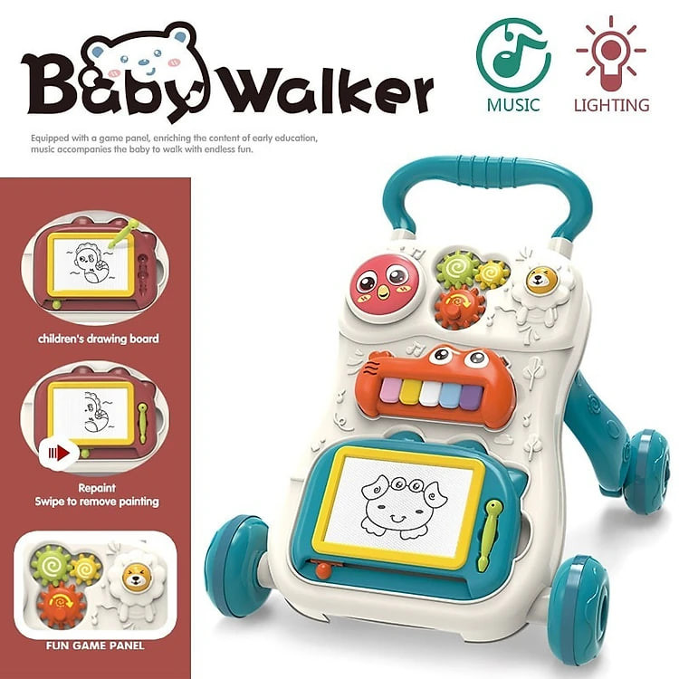 Nubie Xe Tập Đi Đa Năng 3IN1 Cho Bé Kết Hợp Bàn Đồ Chơi, Có Nhạc 3in1 Kèm Bảng Vẽ, Dụng Cụ Tập Đi Chống Lật Chống Trượt