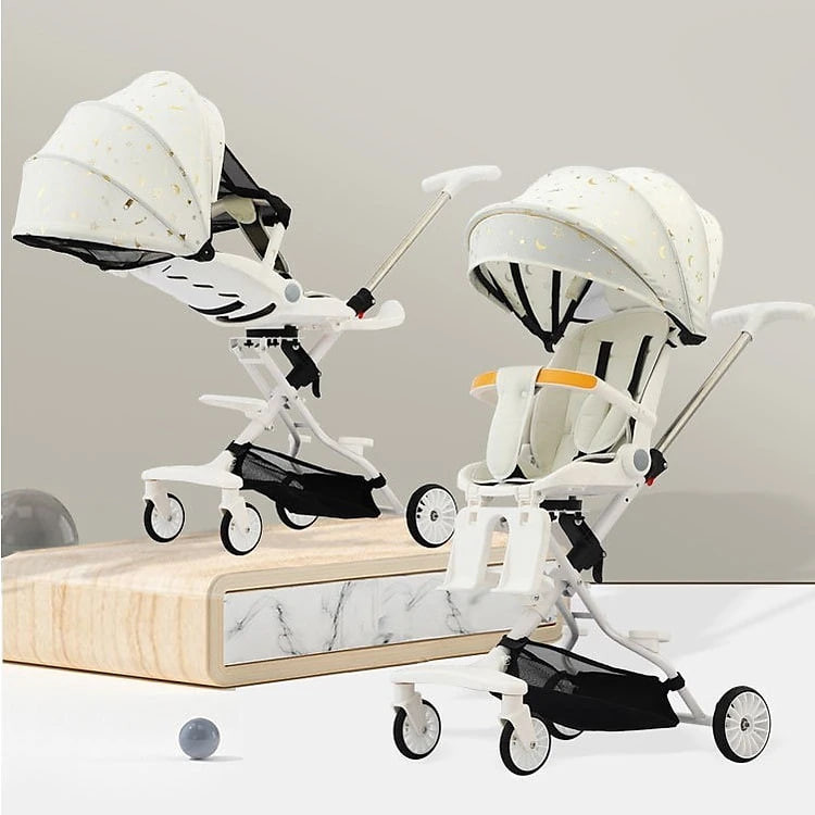 Xe đẩy cho bé 2 chiều có thể gấp gọn linh hoạt，chịu lực trên 50kg ，3 tư thế ngả sâu có giảm sóc cho bé yêu