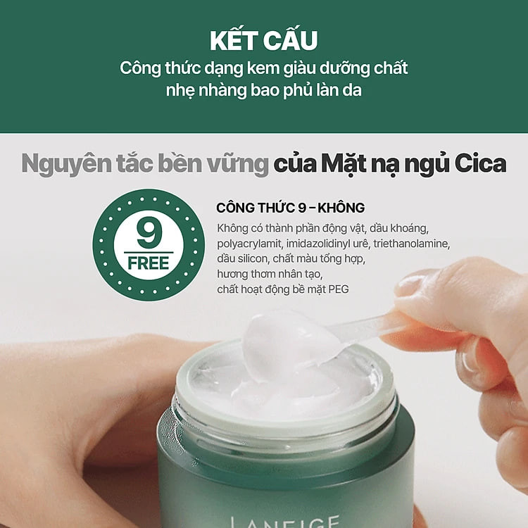 Mặt Nạ Ngủ Dưỡng Ẩm Giúp Phục Hồi Và Nuôi Dưỡng Da Phiên Bản Cải Tiến LANEIGE Cica Sleeping Mask