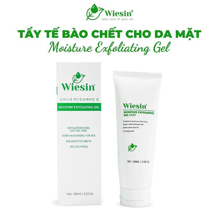 Tẩy tế bào chết cho da mặt Wiesin Moisture Exfoliating Gel 100ml - WS02
