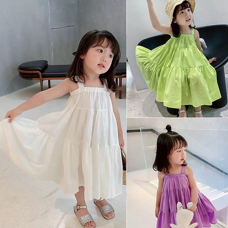 Đầm xòe cho bé phong cách tiểu thư từ 11-23kg - Đầm bé gái xinh xắn dạo phố hoặc đi biển (SD-3637G)