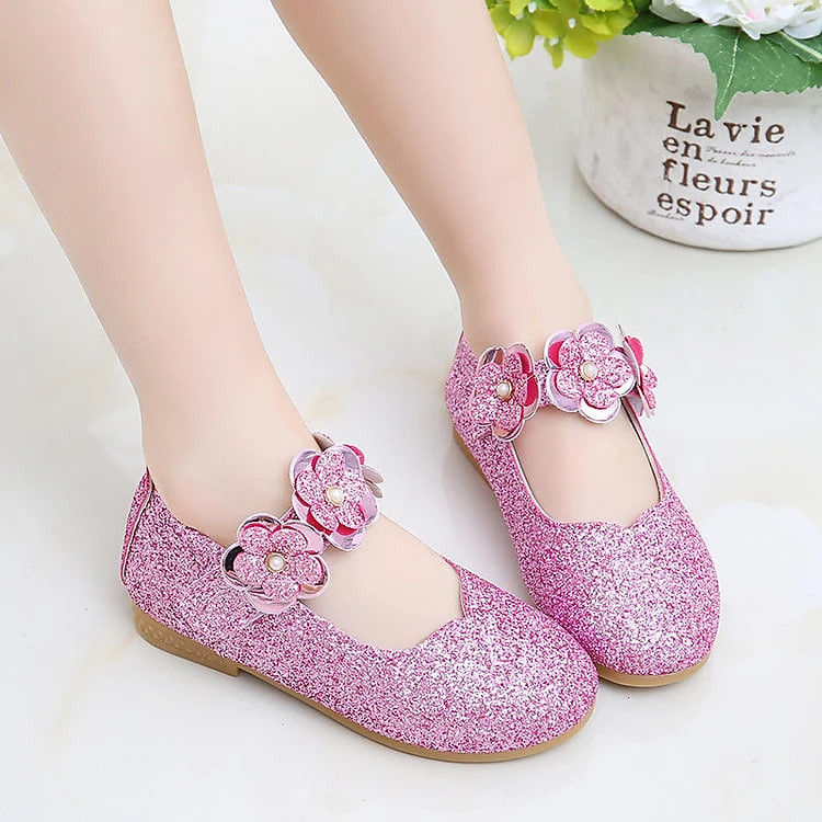 Giày bé gái 1 - 12 tuổi kiểu dáng búp bê ánh kim xinh xắn GE28