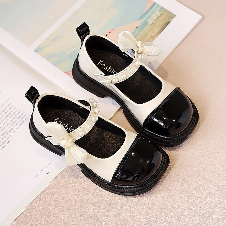 Giày bít mũi tiểu thư bé gái phong cách Hàn Quốc size 26-36 hàng Quảng Châu cao cấp