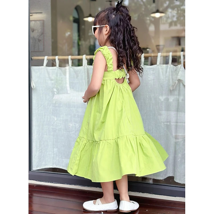 Váy đầm bé gái Xanh 2dây MS202137