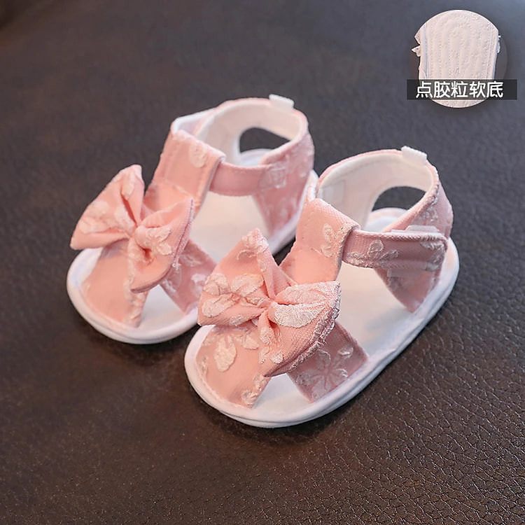 Giày tập đi cho bé có đế trống trượt, dép vải quai hậu nhẹ nhàng mềm mại cho trẻ sơ sinh đến 1 tuổi - GSS09