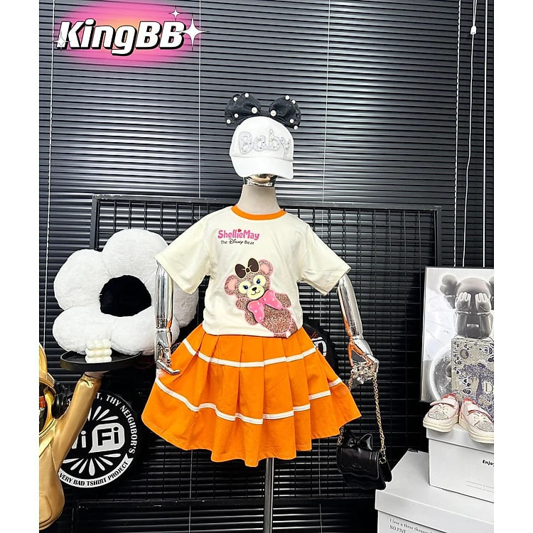 [MẪU MỚI] Đồ bộ bé gái, Bộ quần giả váy cho bé gái thể thao từ 20-40kg chất cotton mềm mịn mát