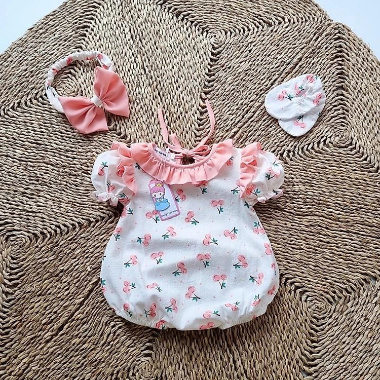 Body Cổ Xếp Li Màu Hồng Bé Gái 3 Đến 12kg, Bodysuit Chất Đũi Lụa Mềm Mát [B208]