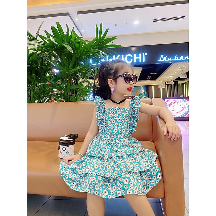 ĐẦM HOA HỞ LƯNG BÉ GÁI TỪ 25-33KG [SIÊU SALE] HÀNG THIẾT KẾ CAO CẤP