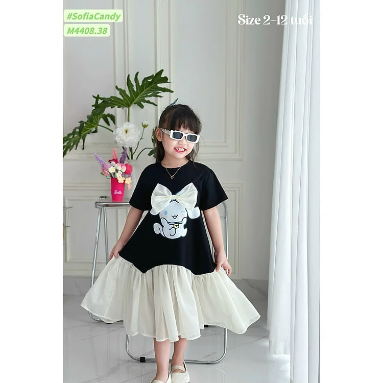 Đầm váy công chúa cho bé gái babydoll Cinnamoroll size 12-42kg hàng thiết kế cao cấp