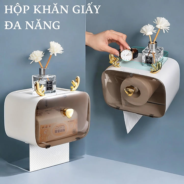 https://tiktokshop-seller-vn.com/Hộp đựng khăn giấy, hộp khăn giấy, nhựa PP hoạ tiết sừng nai dễ thương, màu trắng sang trọng