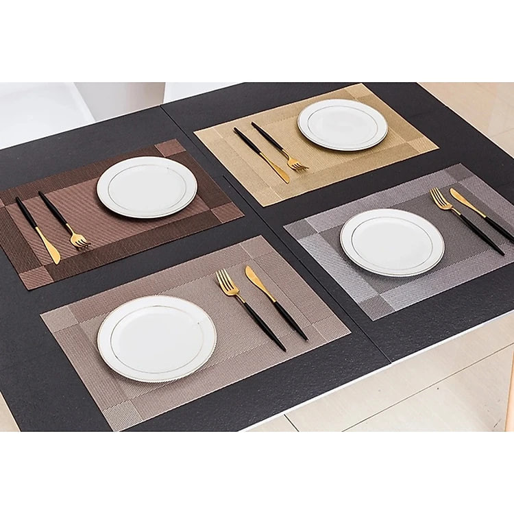 Combo 6 Tấm lót bàn ăn,LUXURY tấm trải bàn ăn cách nhiệt sang chảnh sạch sẽ dễ vệ sinh KT 30x45cm