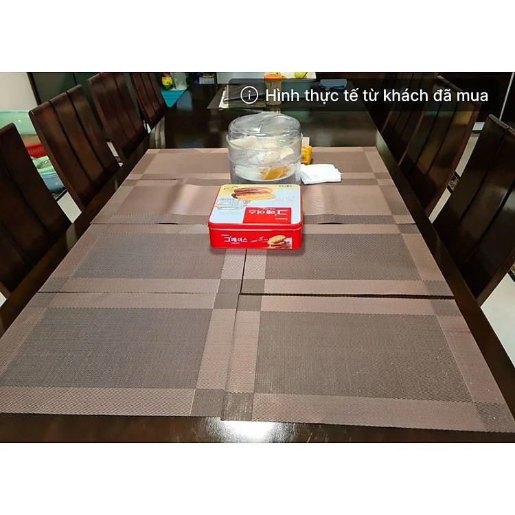 Combo 6 Tấm lót bàn ăn,LUXURY tấm trải bàn ăn cách nhiệt sang chảnh sạch sẽ dễ vệ sinh KT 30x45cm